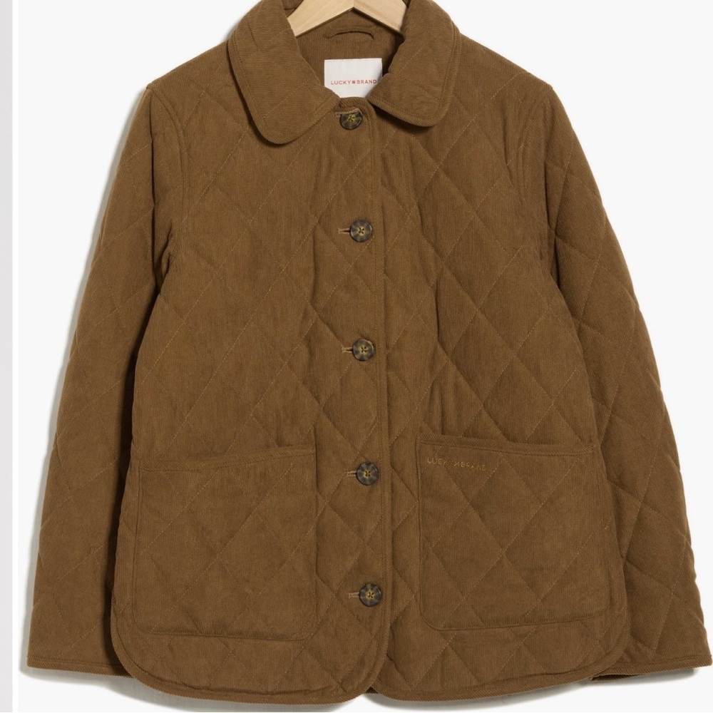 Lucky‎ Brand Women's Quilted Corduroy Barn Jacket. NWT. Size Medium - Picture 3 of 5
